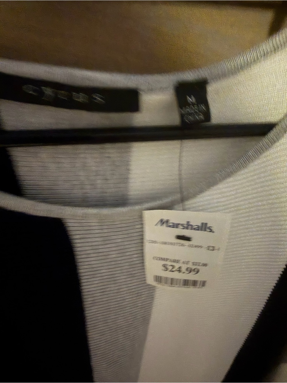 Marshalls Navy, White & Gray Striped Crew Neck Sweater - Picture 2 of 2